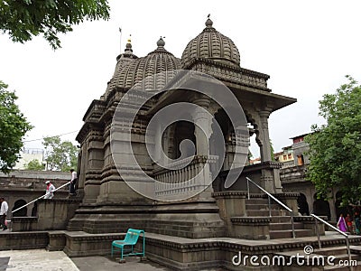 Kalaram temple in Nashik which is made out of balck sands. Editorial Stock Photo