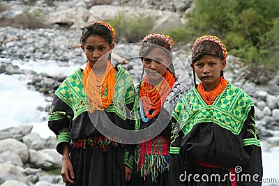 Kalasha children Editorial Stock Photo