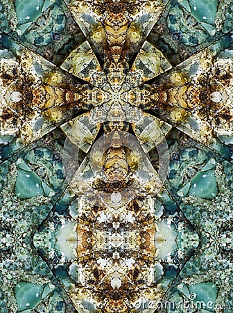 Kaleidoscope cross, chert layers Stock Photo