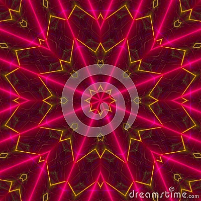 Kaleidoscope mandala energy texture harmony decoration abstract contemporary digital Stock Photo
