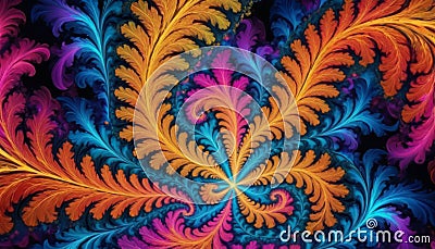 Kaleidoscopic Fractal Beauty Stock Photo