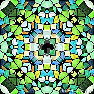 Kaleidoscopic multicolor seamless abstract mandala texture Stock Photo