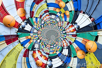 Kaleidoscopic Pattern of Fish Boxes Stock Photo