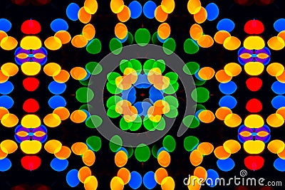 Kaleidoscopic patterns of colored blur Stock Photo