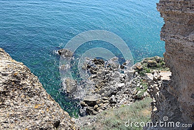 Kaliakra Sea View Shore in Bulgaria Stock Photo