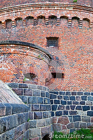 Kaliningrad city. Tower Dona Fortress Complex Stock Photo