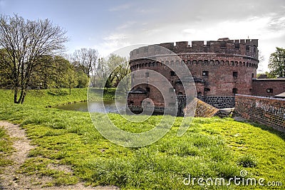 Kaliningrad city. Tower Dona Fortress Complex Stock Photo