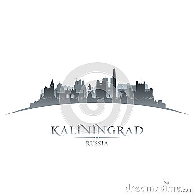 Kaliningrad Russia city silhouette white background Vector Illustration