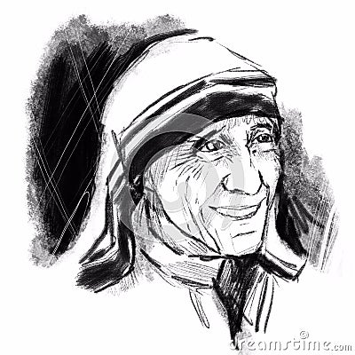 Mother Teresa, Saint Teresa was an Albanian-Indian Roman Catholic nun and missionary. Leader of Missionaries of Charity. Editorial Stock Photo
