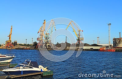 Kaliningrad sea trade port Editorial Stock Photo