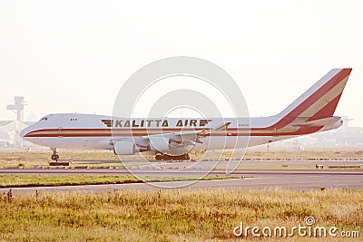 Kalitta Air boeing 747 taxiing Editorial Stock Photo