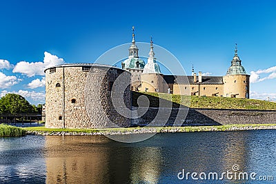 Kalmar Castle and Moat Stock Photo