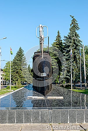 Kaluga Region, Obninsk, Russia June 25, 2013: Monument to the pioneer of the nuclear submarine fleet Editorial Stock Photo