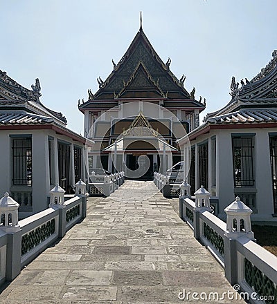 Kalyanamit Temple Corridor Stock Photo