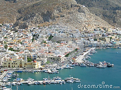 Kalymnos Aerial View Stock Photo