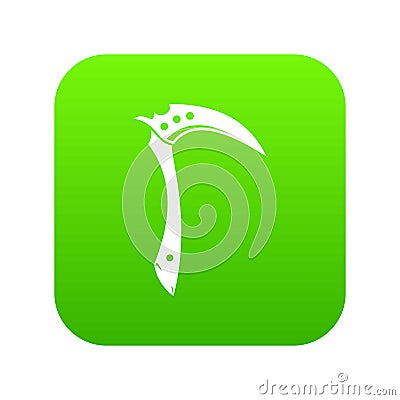 Kama weapon icon digital green Vector Illustration