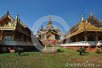 Kambawzathardi Golden Palace, palace of king bayint naung, Bago, myanmar. Stock Photo