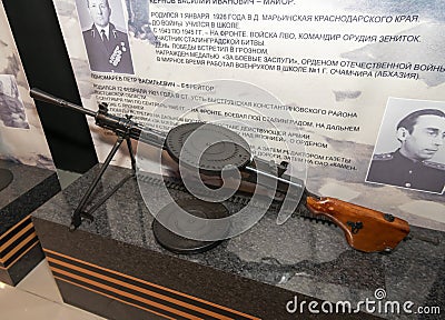 DP Degtyarev Infantry-machine gun;developed by VA Degtyarev. DP became one of the first examples of small arms created in the Editorial Stock Photo