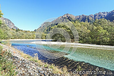 Kamikochi One of the most beautiful place in Japan Stock Photo
