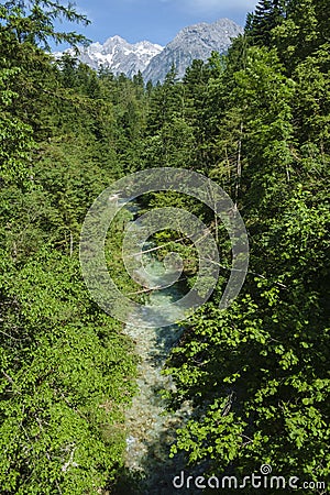 Kamniska bistrica river Stock Photo