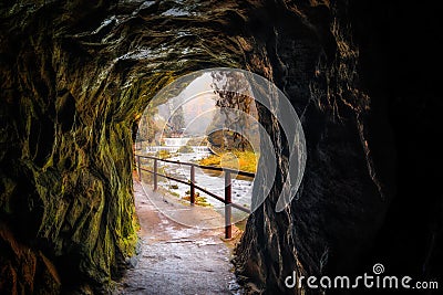 Kamnitz Gorge in Saxon switzerland national park Stock Photo