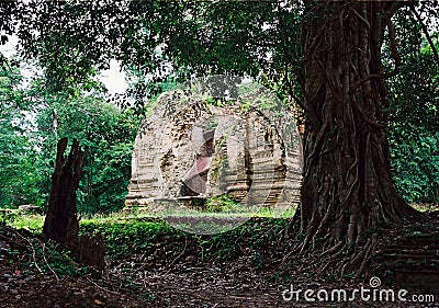 Sambor Prei Kuk temple Stung Saen River Kampong Thom is Cambodia Stock Photo