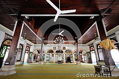 Kampung Kling Mosque in Melaka. Malaysia Editorial Stock Photo