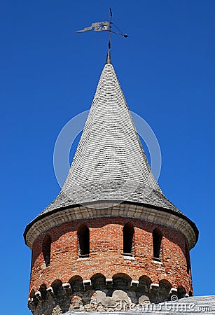 Kamyanets Podilskyi, Ukraine: The Castle - detail of a defensive tower Stock Photo