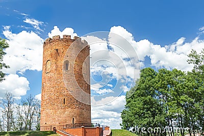 Kamyenyets Tower or White Tower in Belarus survived from Middle Ages Stock Photo