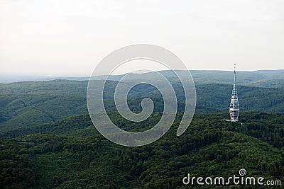 Kamzik TV transmission tower in Bratislava, Slovakia Stock Photo