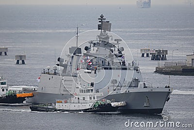 Indian Navy INS Shivalik (F47), Shivalik-class frigate. Editorial Stock Photo