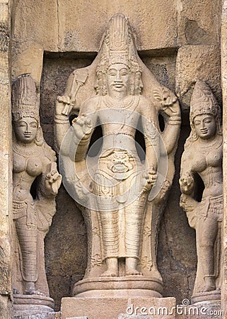 Kanakku Vinayaka, architect of the Gangaikunda Temple. Stock Photo