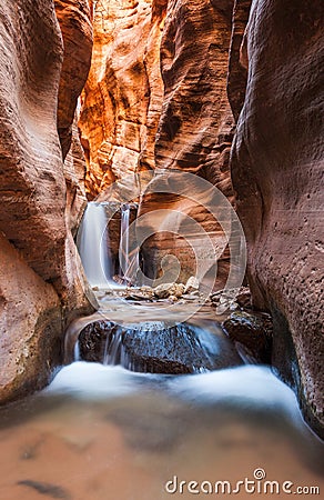 Kanarra creek slot canyon in Zion national park, Utah Stock Photo