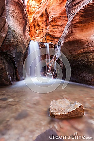 Kanarra creek slot canyon in Zion national park, Utah Stock Photo