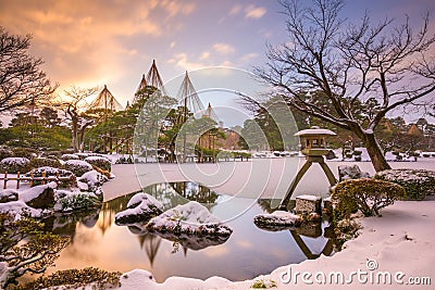 Kanazawa, Ishikawa, Japan winter Stock Photo