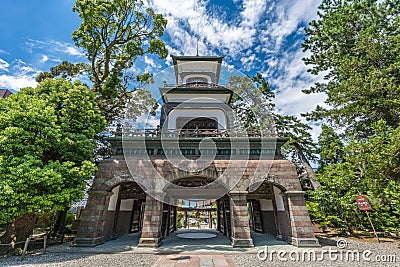Oyama Jinja Shinto Shrine Main gate. Japan`s Important Cultural Asset Editorial Stock Photo