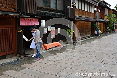 Kanazawa, Japan - august 3 2017 : Nishi Chaya Shiryokan museum distric Editorial Stock Photo