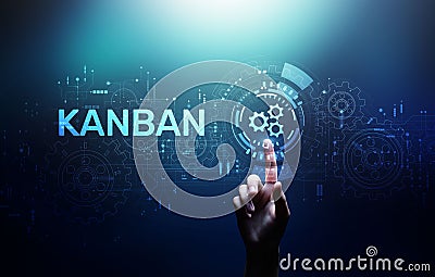 Kanban agile project management workflow business process optimisation Stock Photo