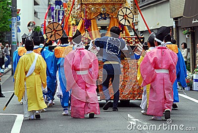 Kanda festival matsuri participants portable shrine Editorial Stock Photo