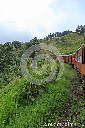 Kandy to Ella train journey - Sri lanka Stock Photo