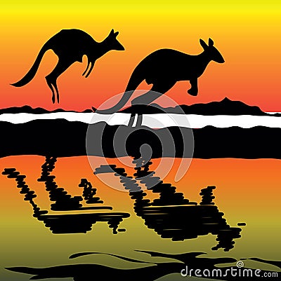 Kangaroo Australia icon Stock Photo