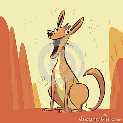 Kangaroo Illustrated By Lauren Faust Stock Photo