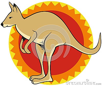 Kangaroo logo Stock Photo