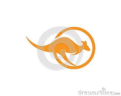 kangaroo Logo Template Vector Illustration