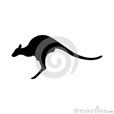 Kangaroo pouch mammal Australia silhouette art Illustration Vector Illustration