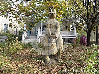 Kangaroo statue Stock Photo