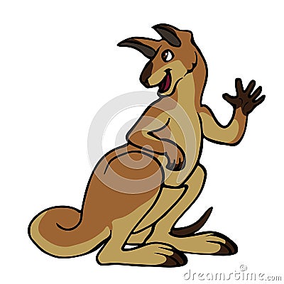 Kangaroo Cartoon Illustration