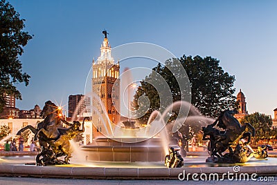 Kansas City Missouri a city of fountains Stock Photo