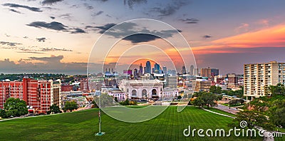 Kansas City, Missouri, USA Skyline Stock Photo