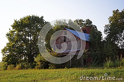 Abandoned farm barn in a village Editorial Stock Photo